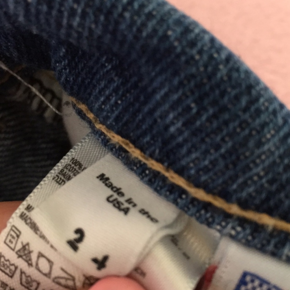 American apparel high waisted dark blue denim shorts - Picture 4 of 5